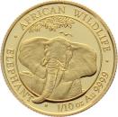Somalia 100 Shillings 2021 Elefant - 1/10 Unze Feingold